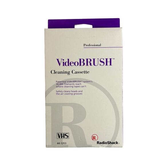 RadioShack VideoBRUSH VHS Cleaning Cassette w/ Manual & Fluid Vintage - Picture 1 of 8